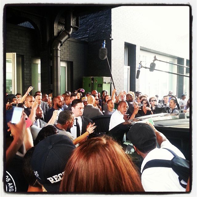 Jay-Z leaving after his six hour performance.